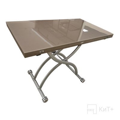 Стол-трансформер В2323-2 стекло капучино