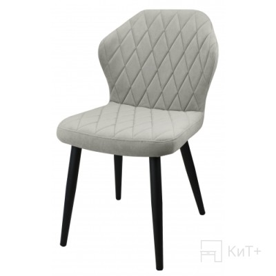 Стул Бергамо, ножки черный муар, велюр Catania Smoke