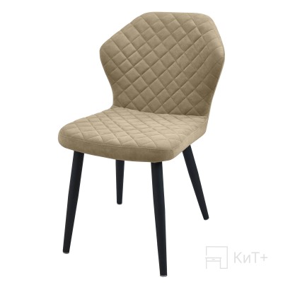 Стул Бергамо ЭЙР, ножки черный муар, велюр Catania Latte