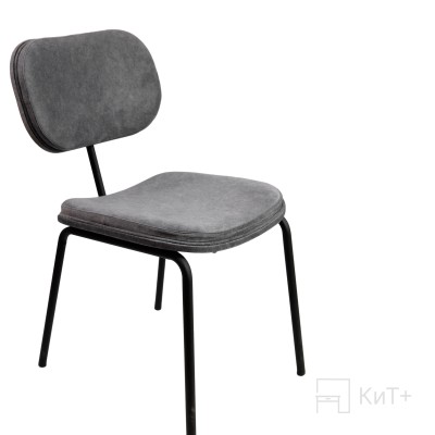 Стул Осло, ножки черный муар, велюр Catania Silver