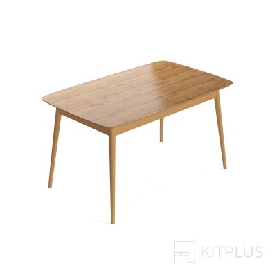 Стол обеденный  раздвижной В7302-С2 прозрачный лак, дуб вотан 2052