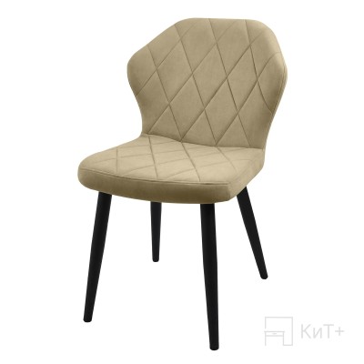Стул Бергамо SKY, ножки черный муар, велюр Catania Latte