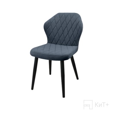 Стул Бергамо, ножки черный муар, велюр Catania Steel
